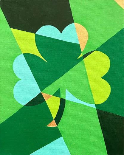 Abstract Shamrock Painting