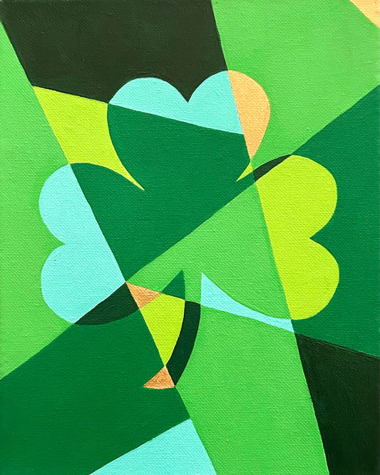 Abstract Shamrock Painting