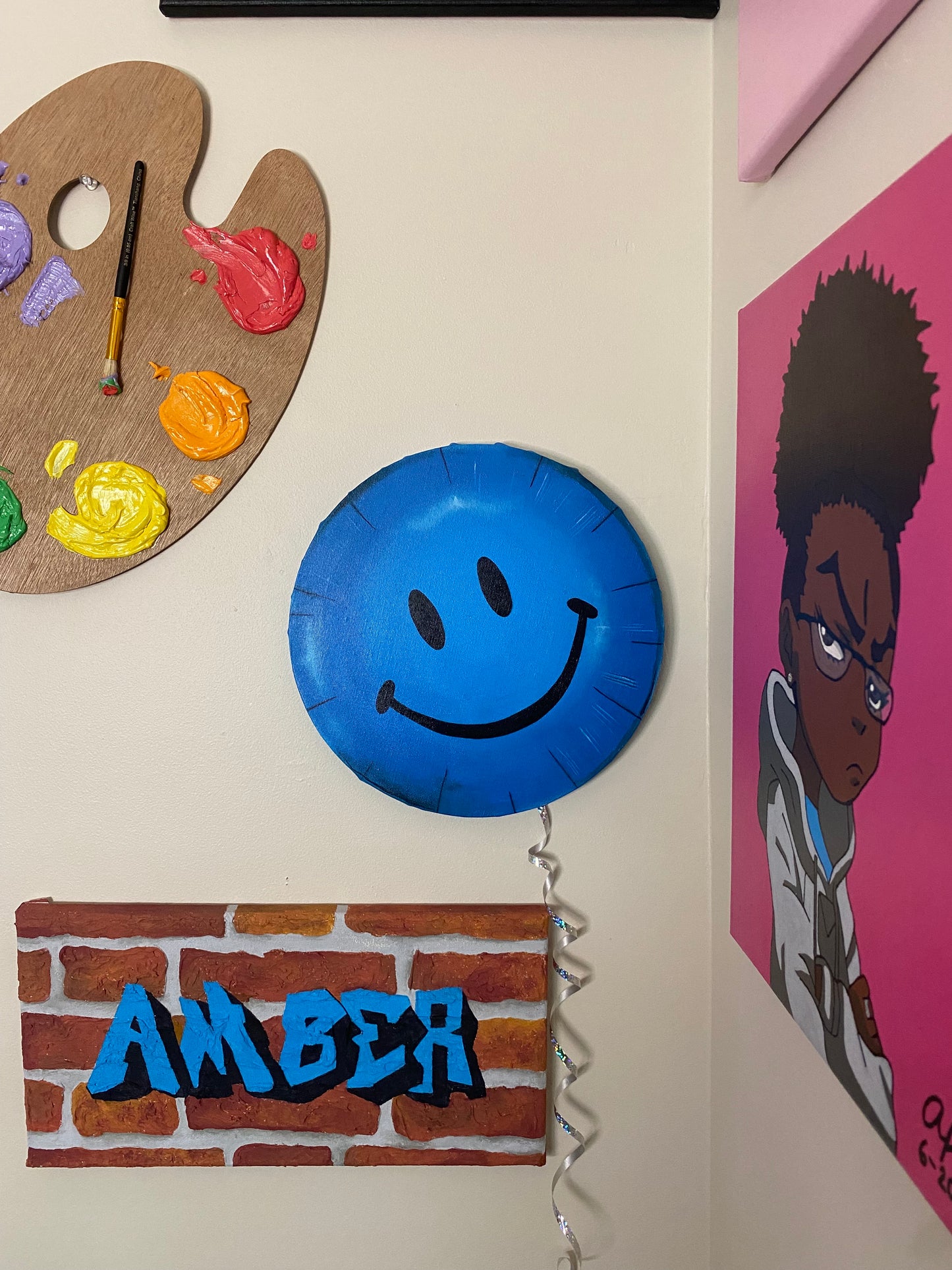 Amber Peeks Art: Blue Balloon Painting