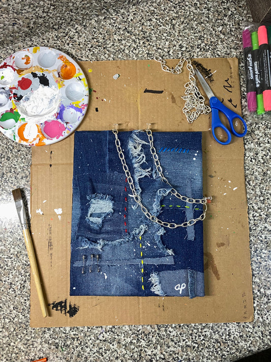 Amber Peeks Art: Abstract Denim Artwork