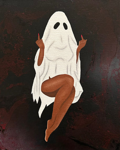 F You Pin Up Ghost Painting