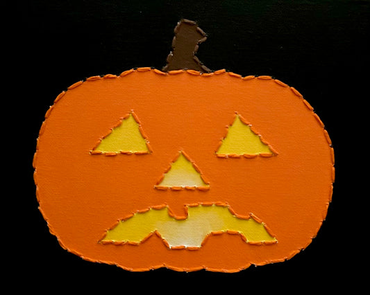 Sad Jack-O-Lantern Painting